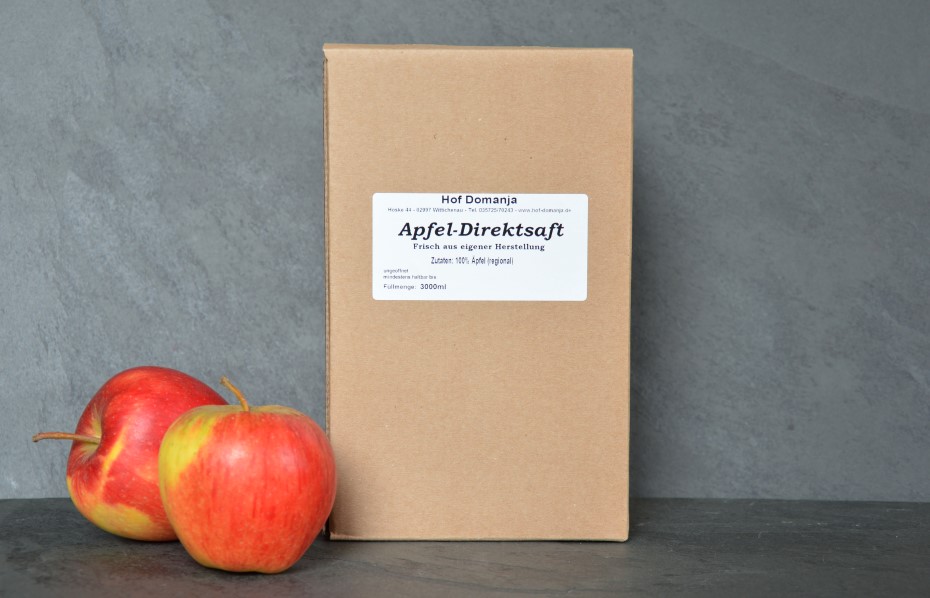 Apfel Direktsaft 3L Box vom Hof Domanja